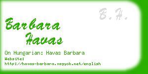 barbara havas business card